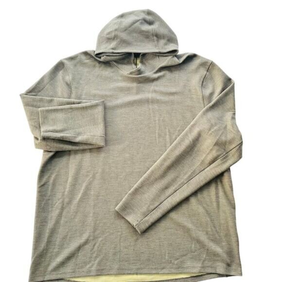 Lululemon Shift Stitch Hoodie Heathered Rover Tan Size XL Waffle Long Sleeve - Picture 2 of 9